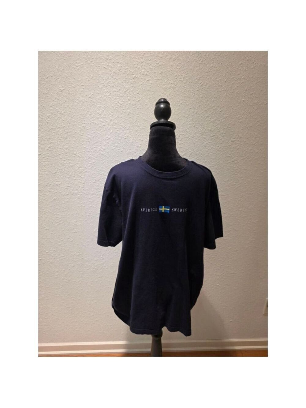 Men's Unbranded Navy Sverige Sweden Flag Short Sleeve Tee L